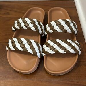 Rachel Comey braided leather fletch slides size 9